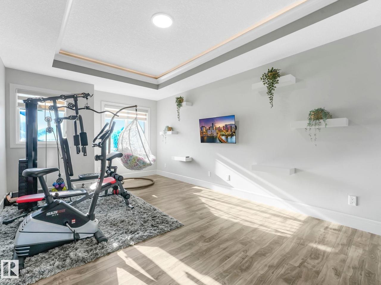 8641 Mayday Wynd Sw, Edmonton, AB - Indoor Photo Showing Gym Room