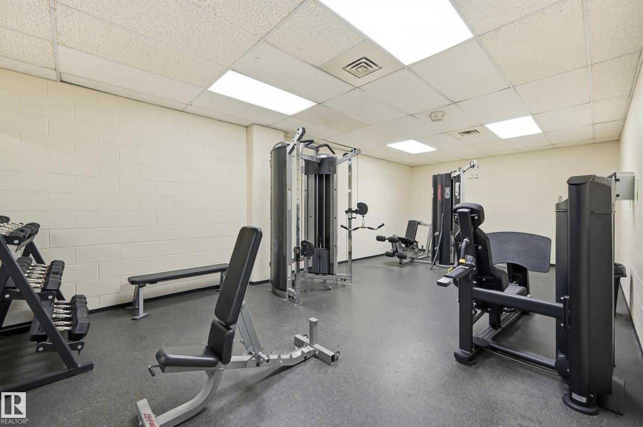 #200 10149 Saskatchewan Dr Nw, Edmonton, AB - Indoor Photo Showing Gym Room