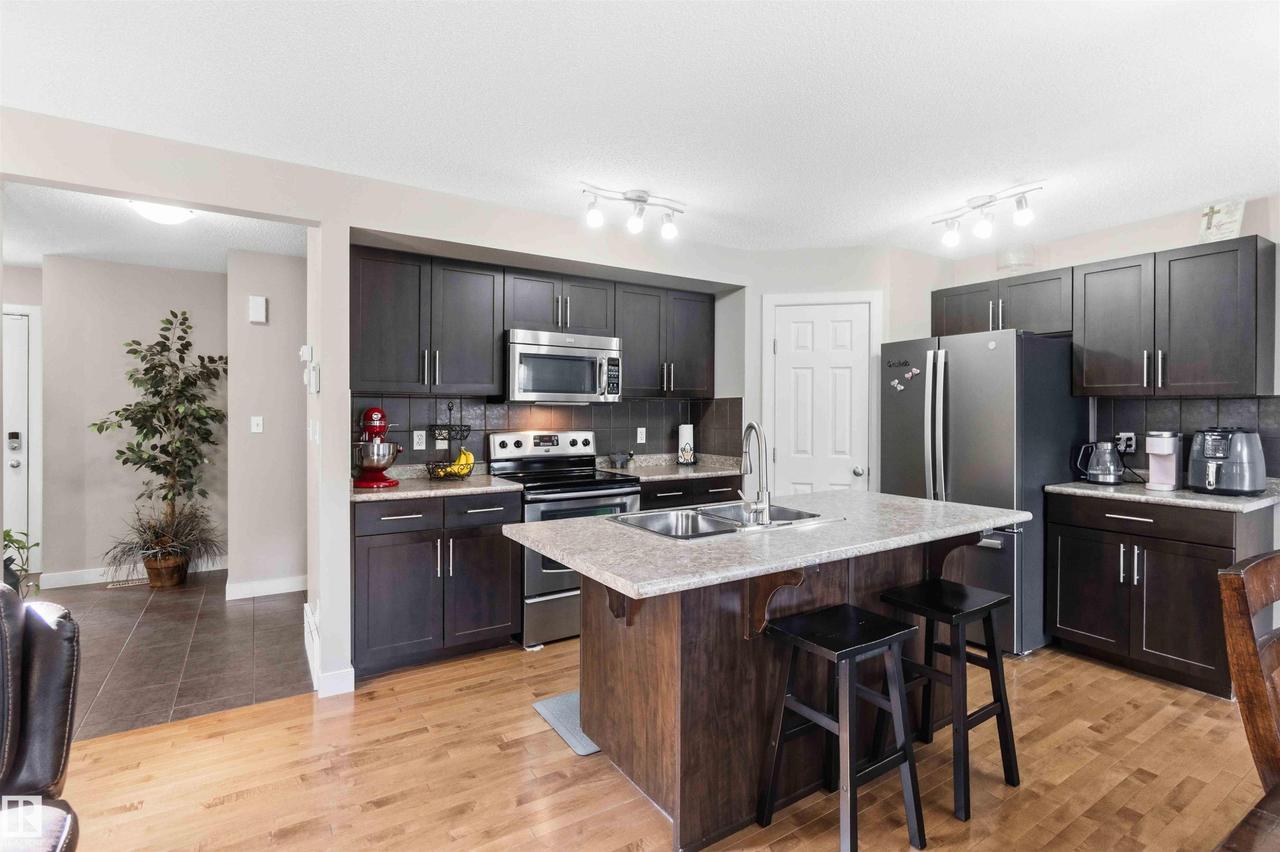 20032 131 Avenue Nw, Edmonton, AB - Indoor Photo Showing Kitchen With Double Sink With Upgraded Kitchen