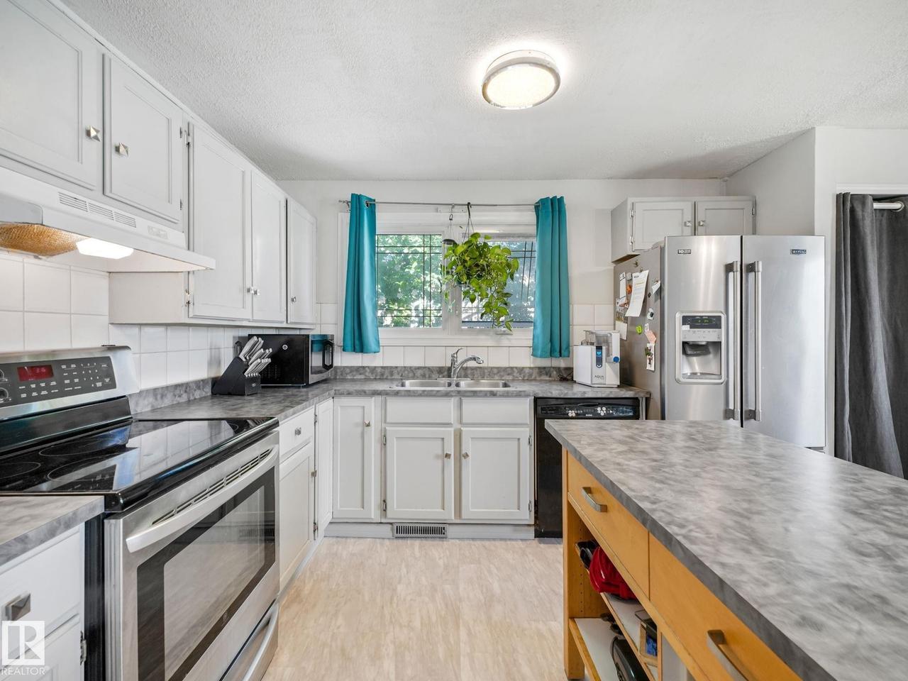 164 Warwick Road Nw, Edmonton, AB - Indoor Photo Showing Kitchen With Double Sink