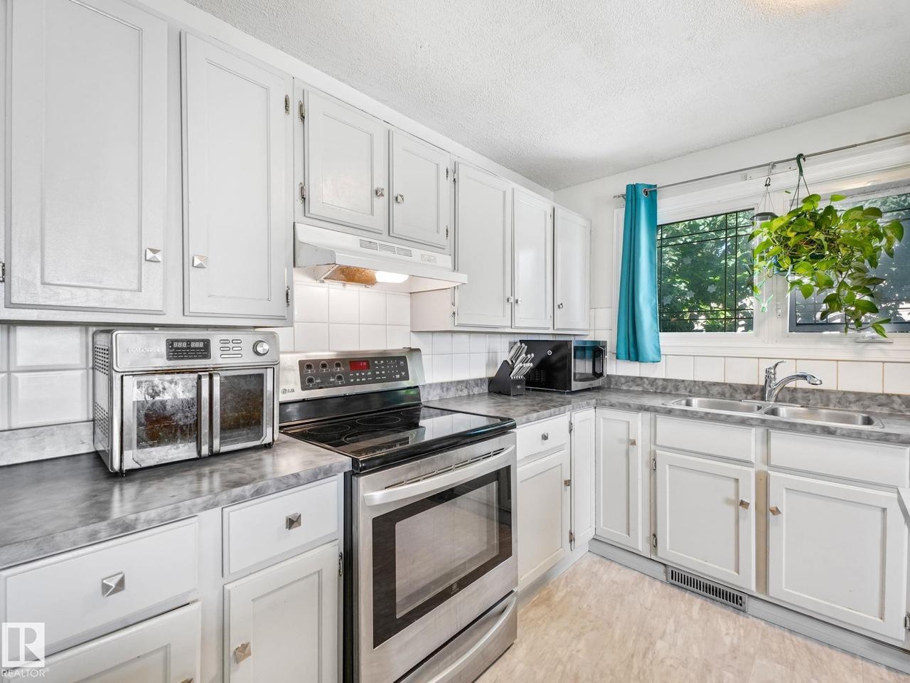 164 Warwick Road Nw, Edmonton, AB - Indoor Photo Showing Kitchen With Double Sink