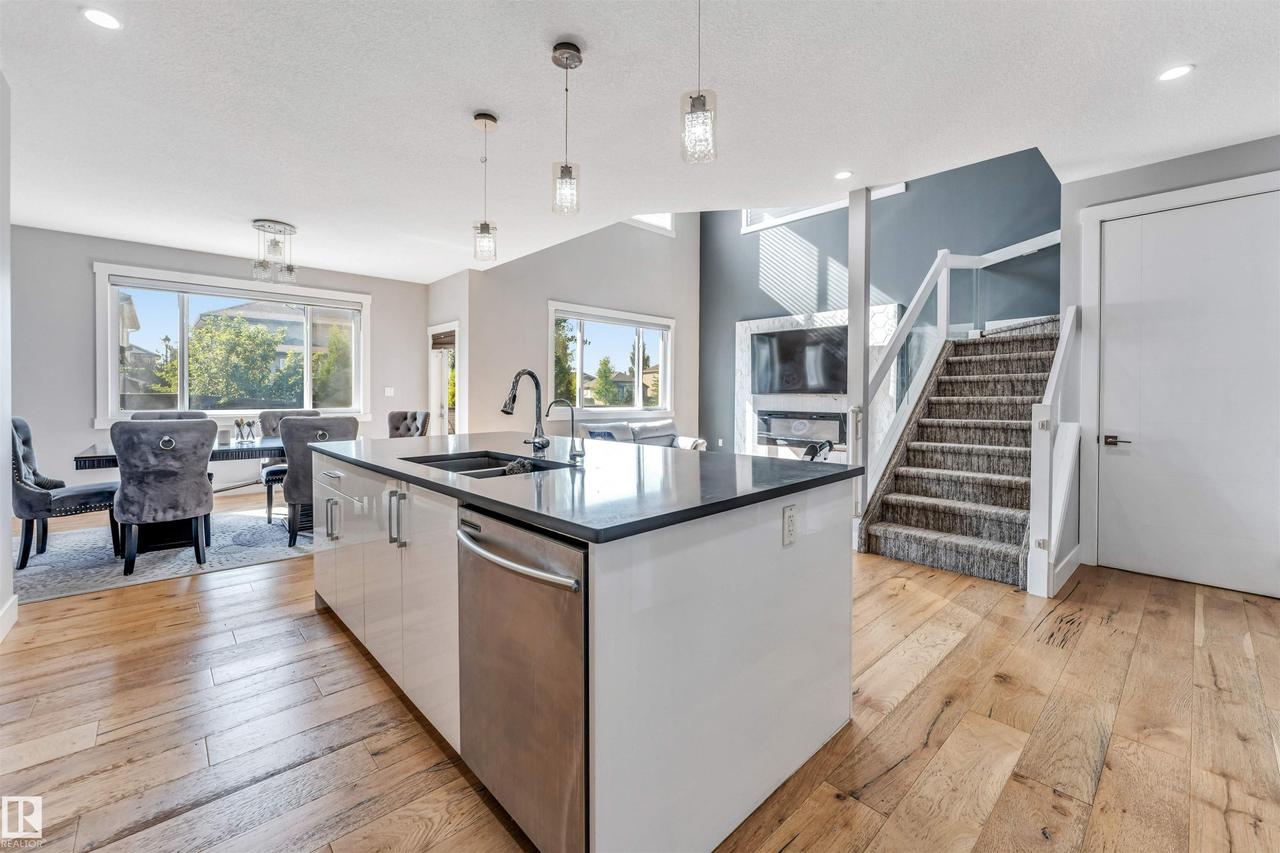 704 172 St Sw, Edmonton, AB - Indoor Photo Showing Kitchen With Double Sink With Upgraded Kitchen