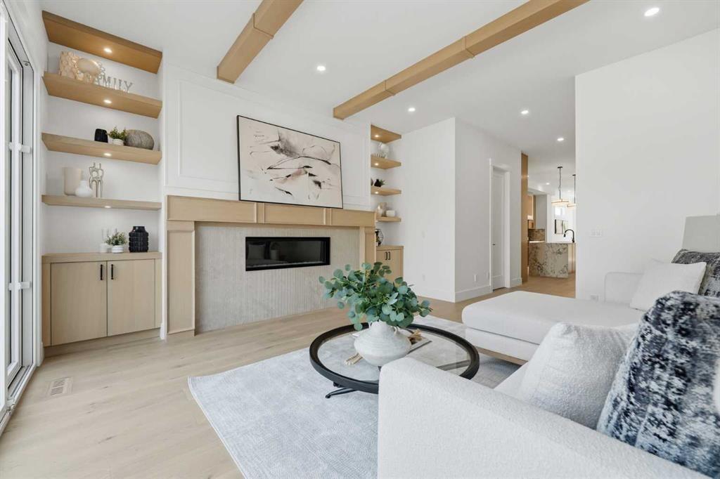 2004 51 Avenue Sw, Calgary, AB - Indoor Photo Showing Living Room With Fireplace