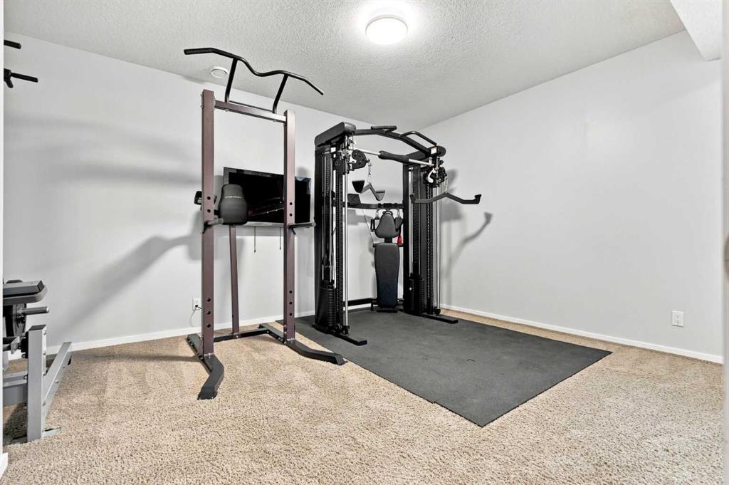 163 Cranarch Circle Se, Calgary, AB - Indoor Photo Showing Gym Room